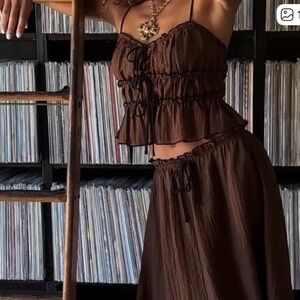 12th Tribe Brown Two-Piece Set